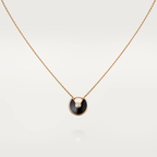 [Marin]AMULETTE ROSE GOLD ONYX NECKLACE
