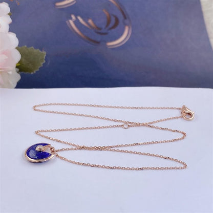 [Marin]AMULETTE ROSE GOLD AGATE NECKLACE