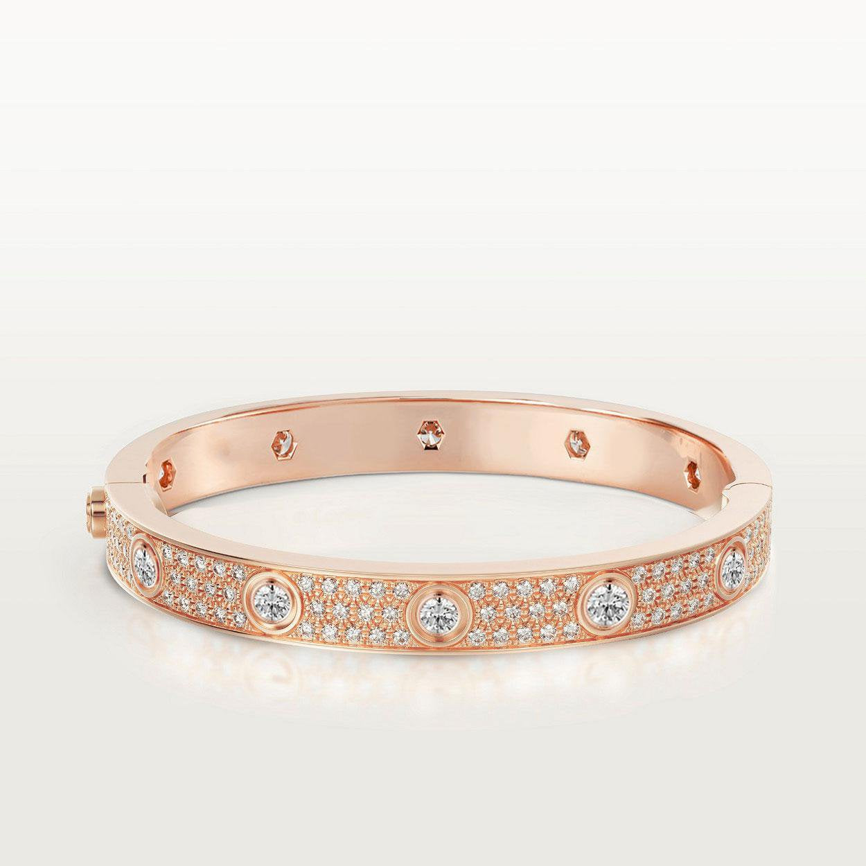 [Marin]BRACELET LOVE 6,1 MM PAVÉ DE 10 DIAMANTS