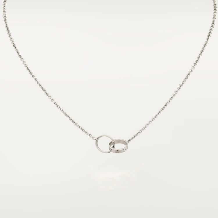 [Marin]LOVE NECKLACE PINK GOLD AND SILVER