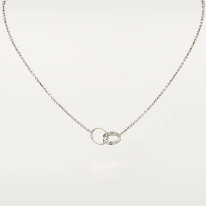 [Marin-Jewelry]LOVE NECKLACE PINK GOLD AND SILVER