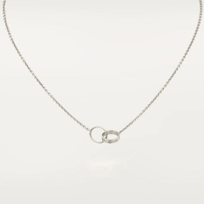 [Marin]LOVE NECKLACE PINK GOLD AND SILVER