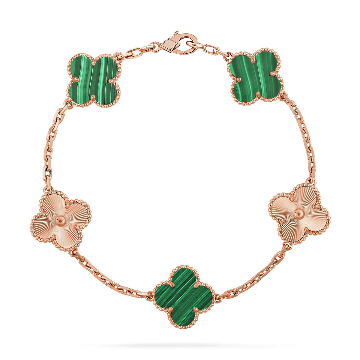 [Marin] CLOVER 5 MOTIF MALACHITE BRACELET COLLECTION