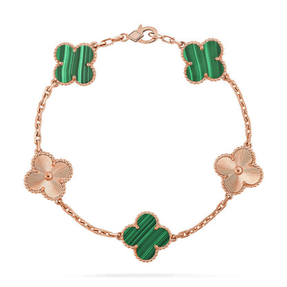 [Marin] CLOVER 5 MOTIF MALACHITE BRACELET COLLECTION