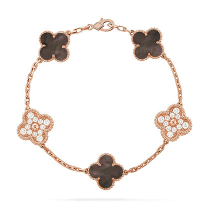 [Marin-Jewelry] CLOVER 5モチーフ グレーMOP ブレスレットコレクション