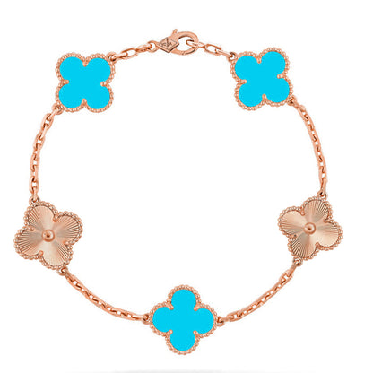 [Marin-Jewelry] CLOVER 5 MOTIF TURQUOISE BRACELET COLLECTION