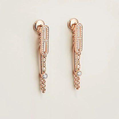 [Marin-Jewelry]CHAINE CHAOS DIAMOND DROP EARRINGS
