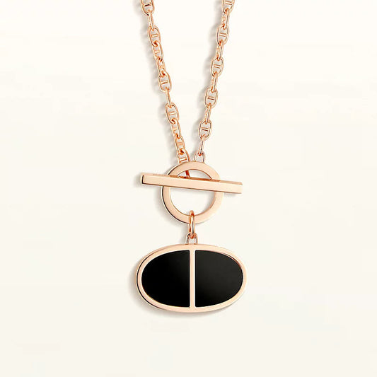 [Marin]CHAINE VERSO BLACK CERAMIC NECKLACE