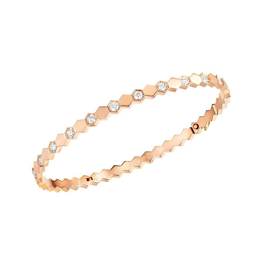 [Marin]BRACELET DIAMANTS OR ROSE BEE LOVE