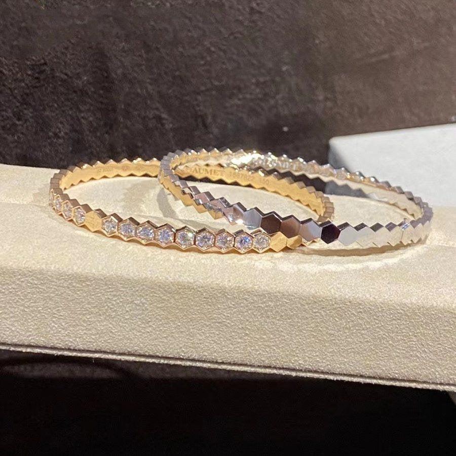 [Marin-Jewelry]BEE LOVE GOLD BRACELET FULL DIAMOND