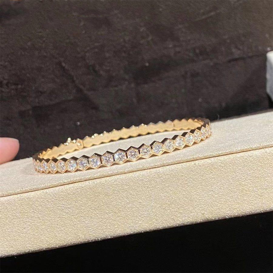 [Marin-Jewelry]BEE LOVE GOLD BRACELET FULL DIAMOND