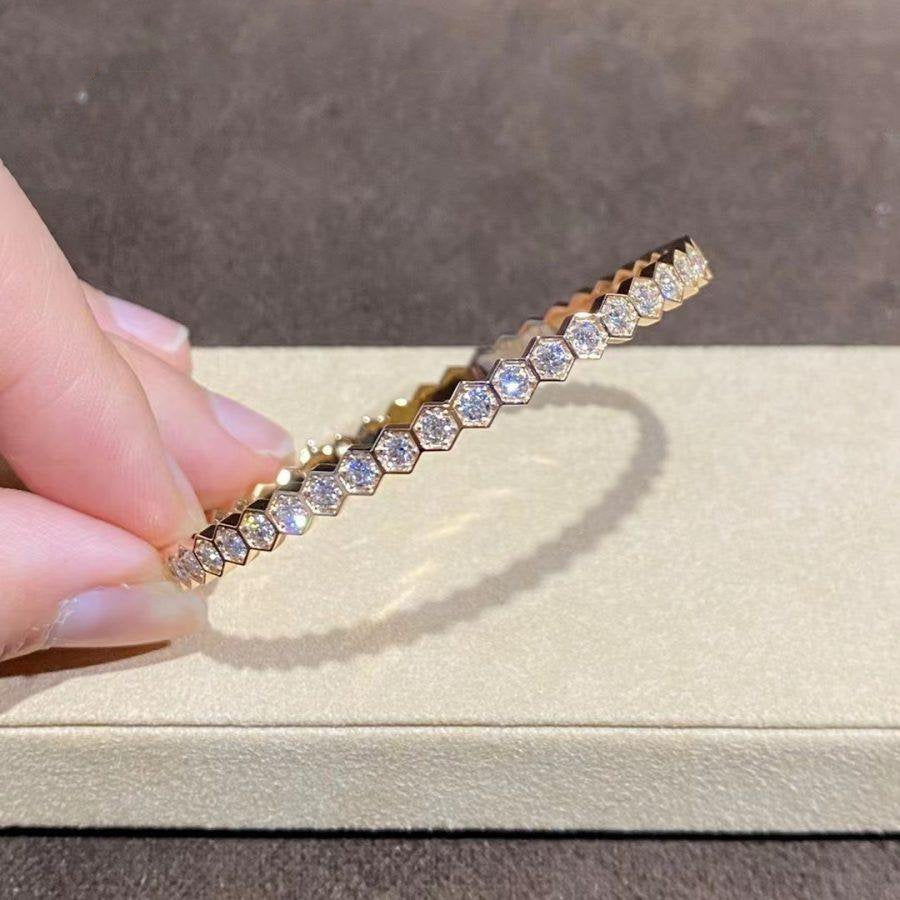 [Marin]BEE LOVE GOLD BRACELET FULL DIAMOND