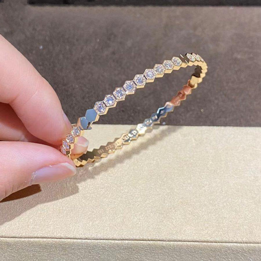 [Marin-Jewelry]BEE LOVE GOLD BRACELET FULL DIAMOND