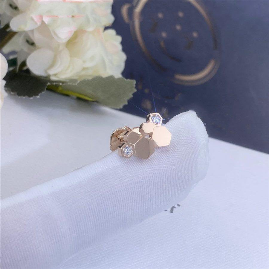 [Marin]BEE LOVE PINK GOLD DIAMOND EARRINGS