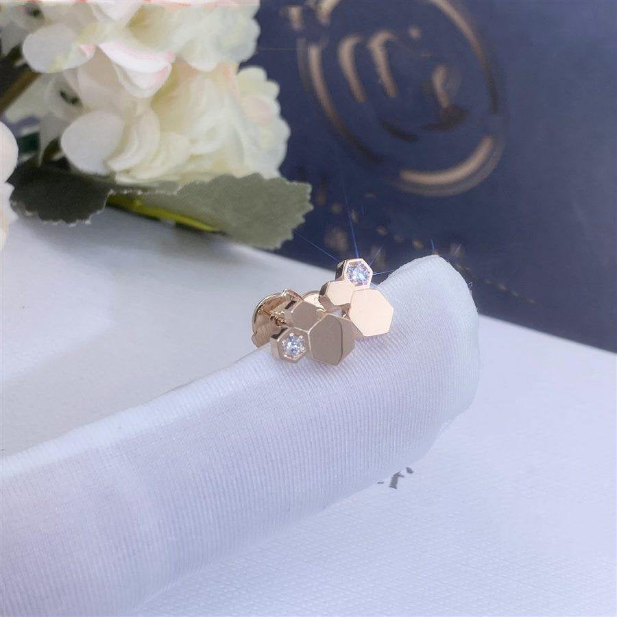 [Marin]BEE LOVE PINK GOLD DIAMOND EARRINGS