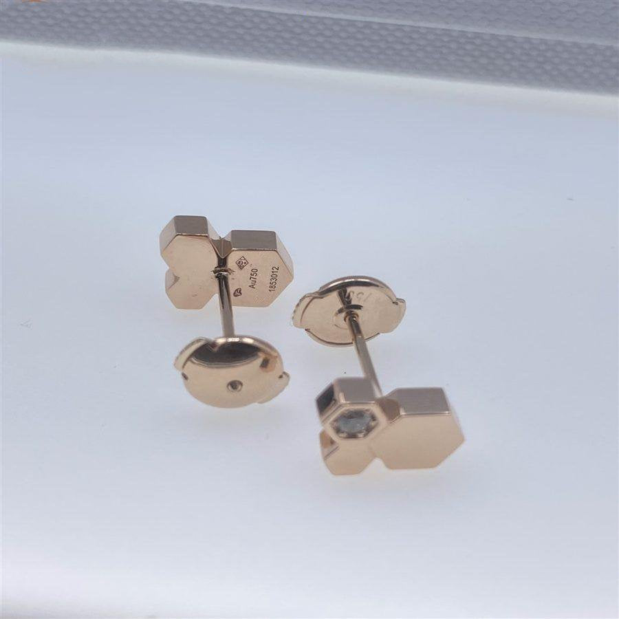 [Marin]BEE LOVE PINK GOLD DIAMOND EARRINGS