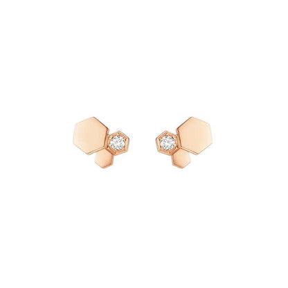 [Marin]BEE LOVE PINK GOLD DIAMOND EARRINGS