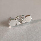 [Marin]BEE LOVE SILVER DIAMOND EARRINGS