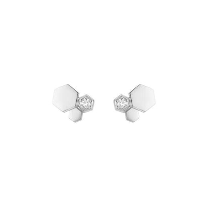 [Marin-Jewelry]BEE LOVE SILVER DIAMOND EARRINGS