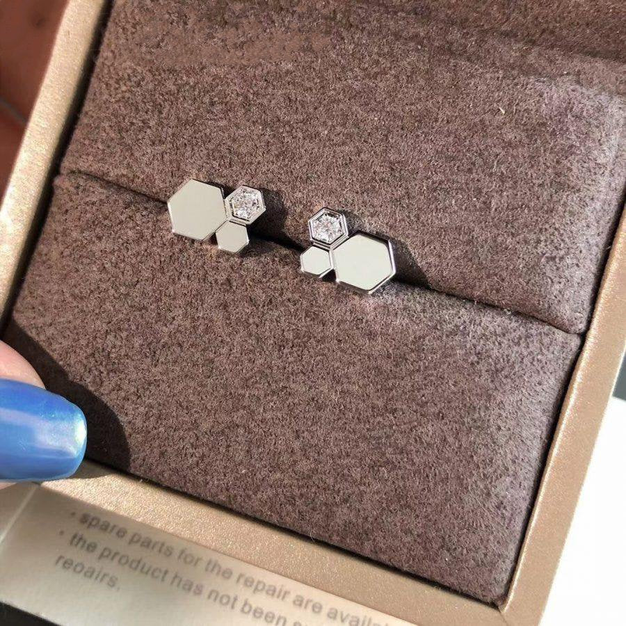[Marin]BEE LOVE SILVER DIAMOND EARRINGS