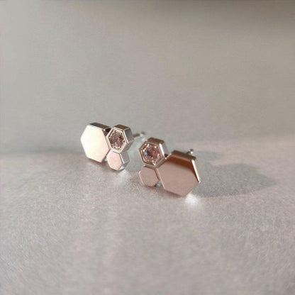 [Marin-Jewelry]BEE LOVE SILVER DIAMOND EARRINGS