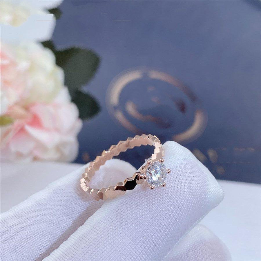[Marin]BAGUE BEE LOVE OR ROSE 1 DIAMANT
