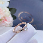 [Marin]BAGUE BEE LOVE OR ROSE 1 DIAMANT