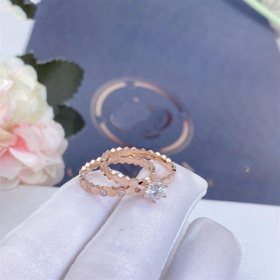 [Marin]BEE LOVE RING PINK GOLD 1 DIAMOND