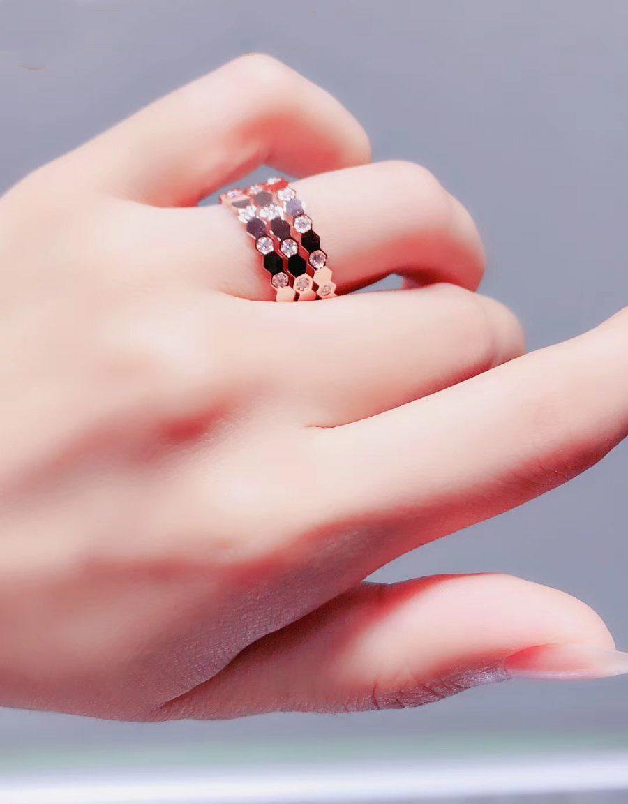 [Marin]BEE LOVE RING PINK GOLD DIAMOND