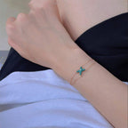 [Marin]BRACELET MALACHITE OR ROSE 1 DIAMANT