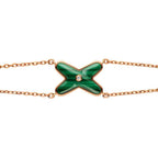 [Marin]BRACELET MALACHITE OR ROSE 1 DIAMANT