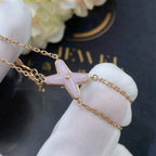 [Marin]BRACELET JEUX Nacre rose OR ROSE 1 DIAMANT