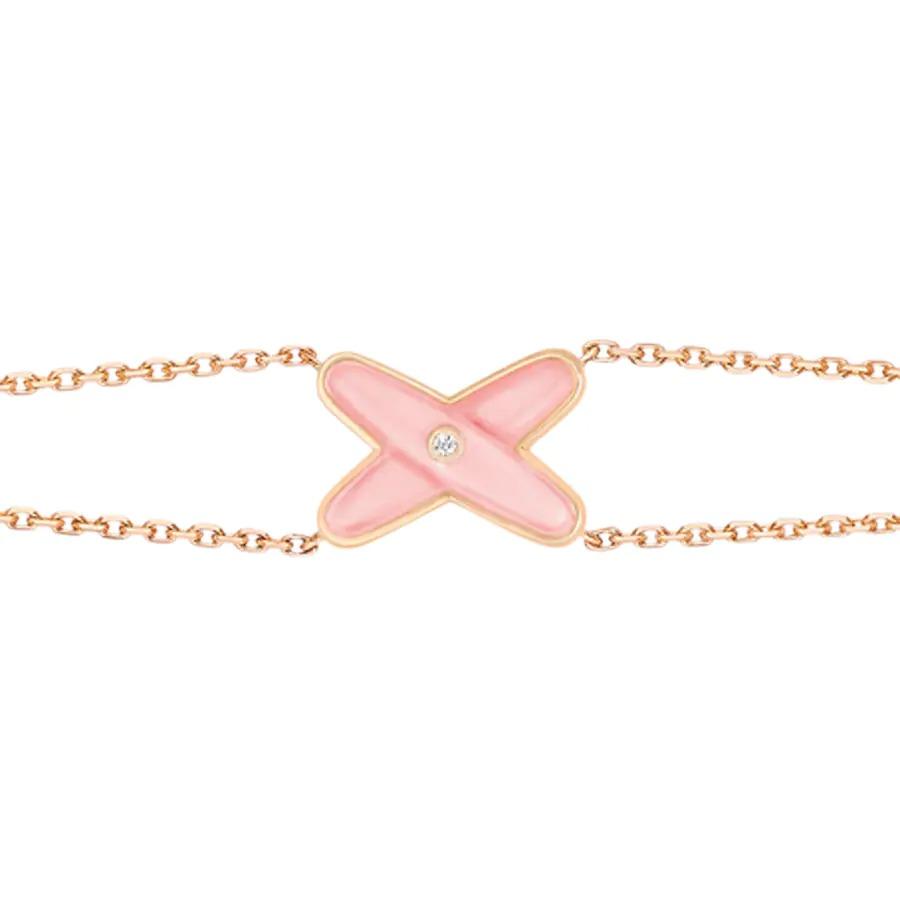 [Marin]BRACELET JEUX Nacre rose OR ROSE 1 DIAMANT