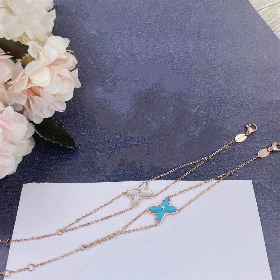 [Marin]BRACELET JEUX OR ROSE TURQUOISE 1 DIAMANT
