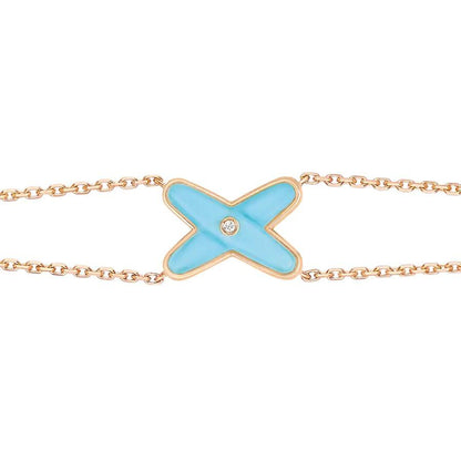[Marin]JEUX BRACELET TURQUOISE PINK GOLD 1 DIAMOND