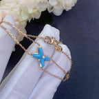 [Marin]BRACELET JEUX OR ROSE TURQUOISE 1 DIAMANT