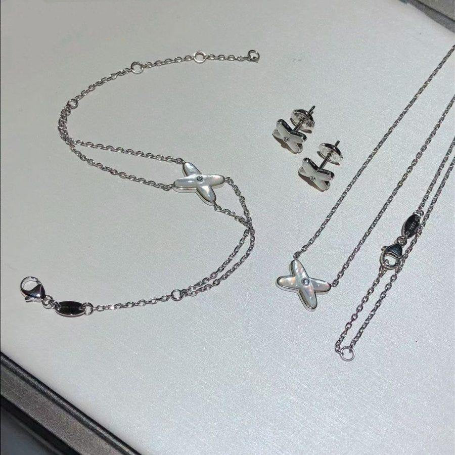 [Marin-Jewelry]JEUX BRACELET WHITE MOP SILVER 1 DIAMOND