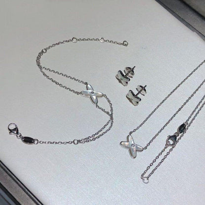 [Marin-Jewelry]JEUX BRACELET WHITE MOP SILVER 1 DIAMOND