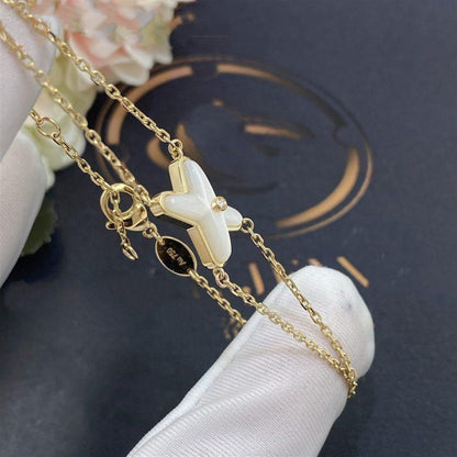 [Marin-Jewelry]JEUX BRACELET WHITE MOP GOLD 1 DIAMOND