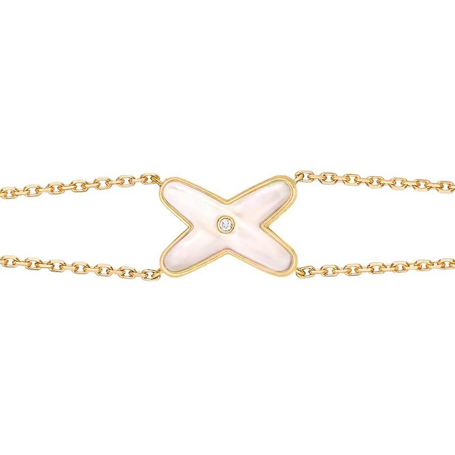 [Marin]JEUX BRACELET NACRE BLANCHE OR 1 DIAMANT