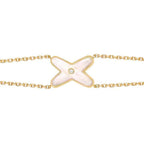 [Marin]JEUX BRACELET NACRE BLANCHE OR 1 DIAMANT