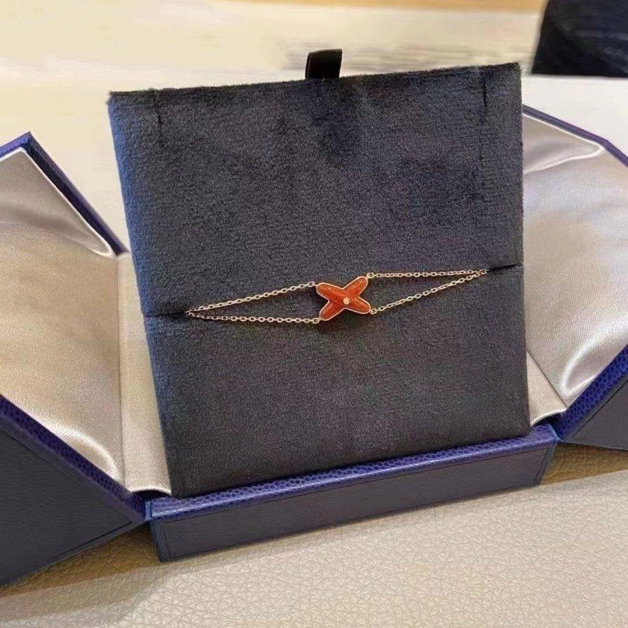 [Marin]BRACELET JEUX CORNALINE OR ROSE 1 DIAMANT