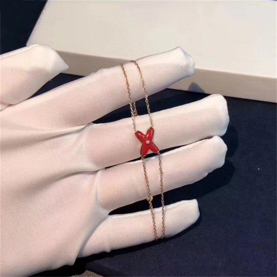 [Marin]BRACELET JEUX CORNALINE OR ROSE 1 DIAMANT