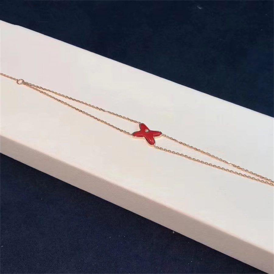 [Marin]BRACELET JEUX CORNALINE OR ROSE 1 DIAMANT
