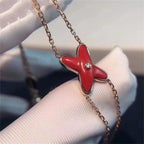 [Marin]BRACELET JEUX CORNALINE OR ROSE 1 DIAMANT