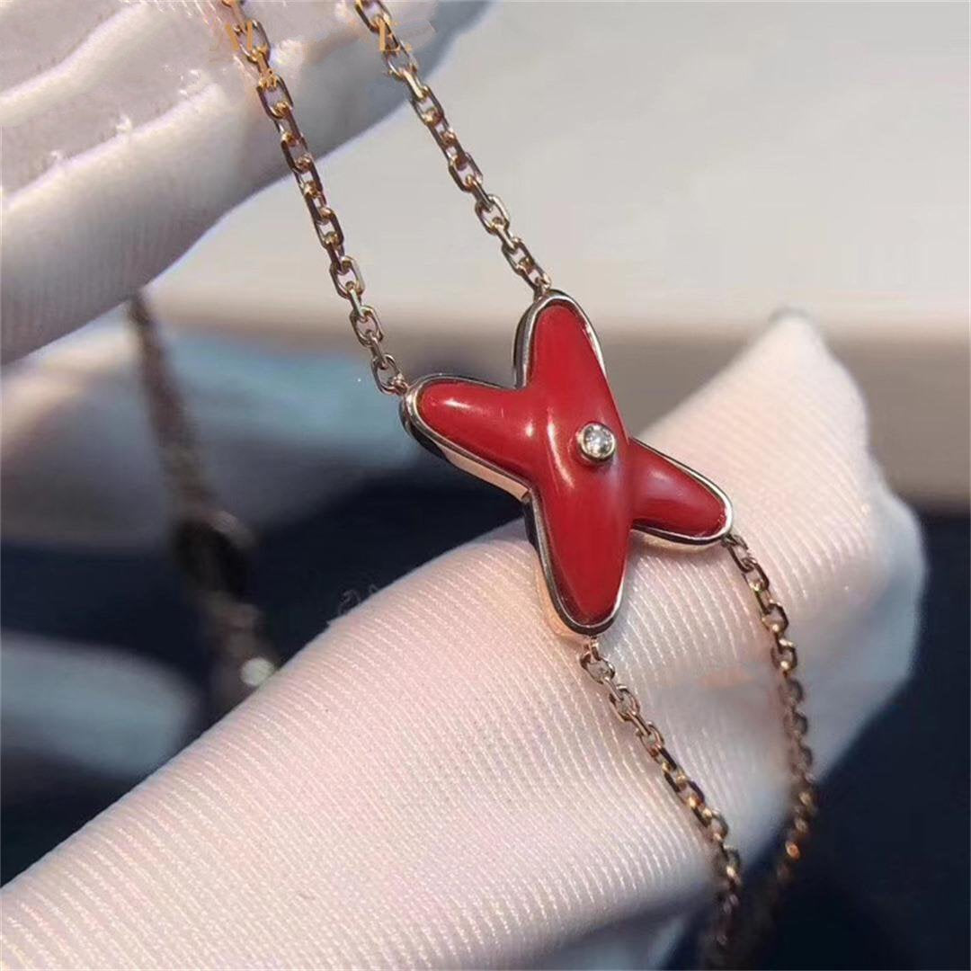 [Marin]BRACELET JEUX CORNALINE OR ROSE 1 DIAMANT