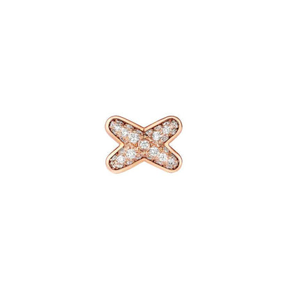 [Marin]JEUX DE PINK GOLD DIAMOND EARRINGS