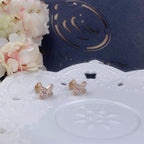 [Marin]JEUX DE PINK GOLD DIAMOND EARRINGS