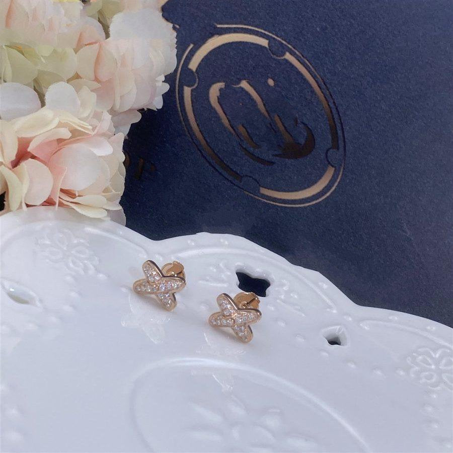 [Marin]JEUX DE PINK GOLD DIAMOND EARRINGS
