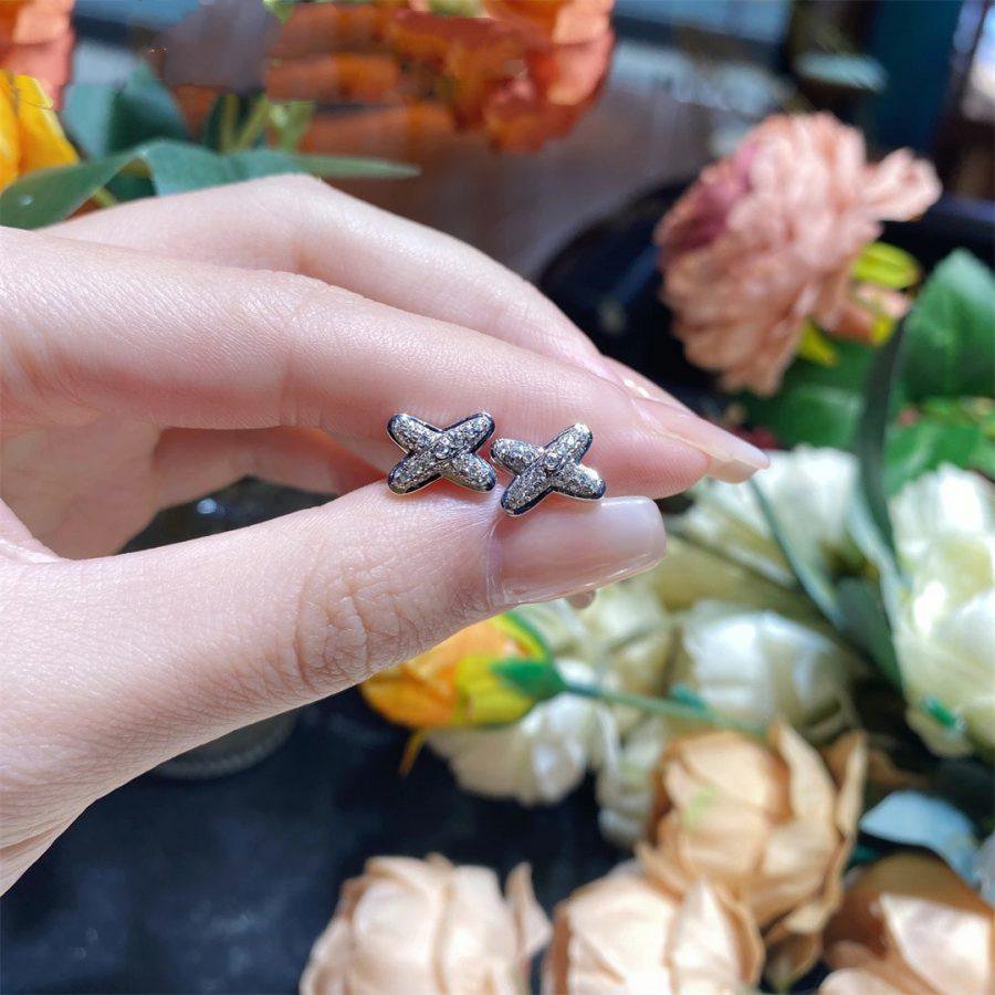 [Marin]JEUX DE SILVER DIAMOND EARRINGS